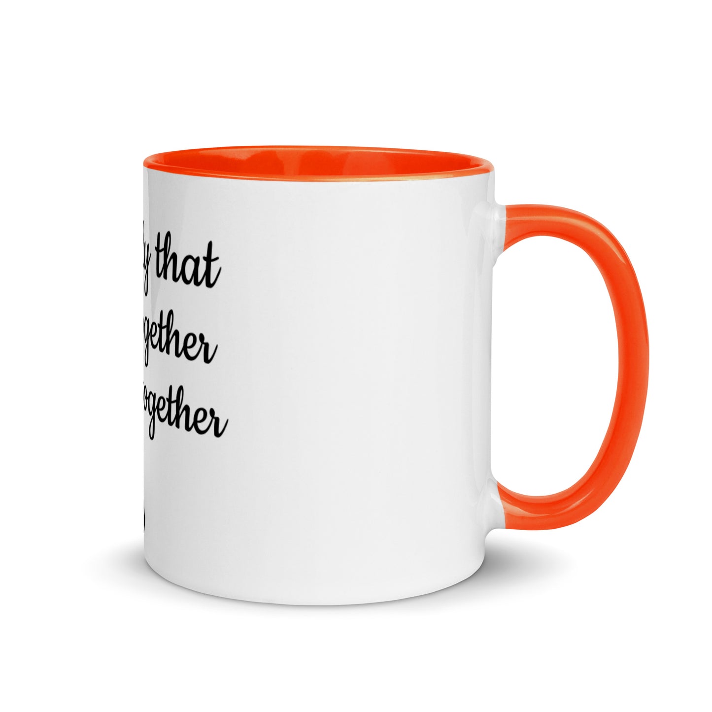 A Family That Prays Together White Ceramic Mug with Color Inside