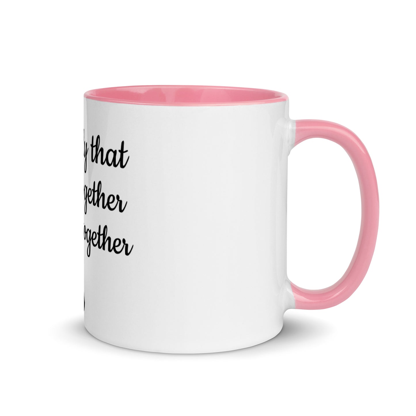 A Family That Prays Together White Ceramic Mug with Color Inside
