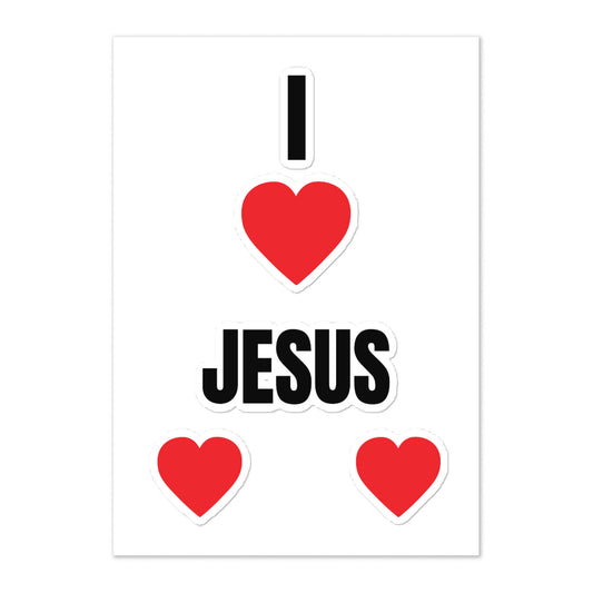 I Love Jesus Sticker Sheet