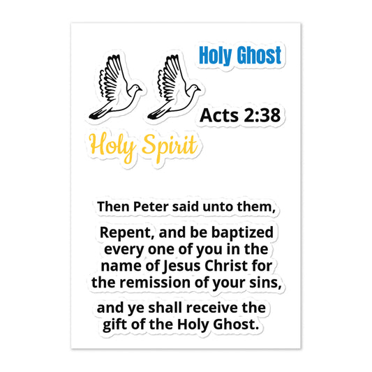 Acts 2:38 Scripture Sticker Sheet