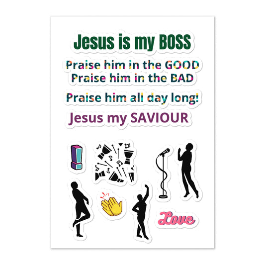 Jesus Is My BOSS Sticker Sheet
