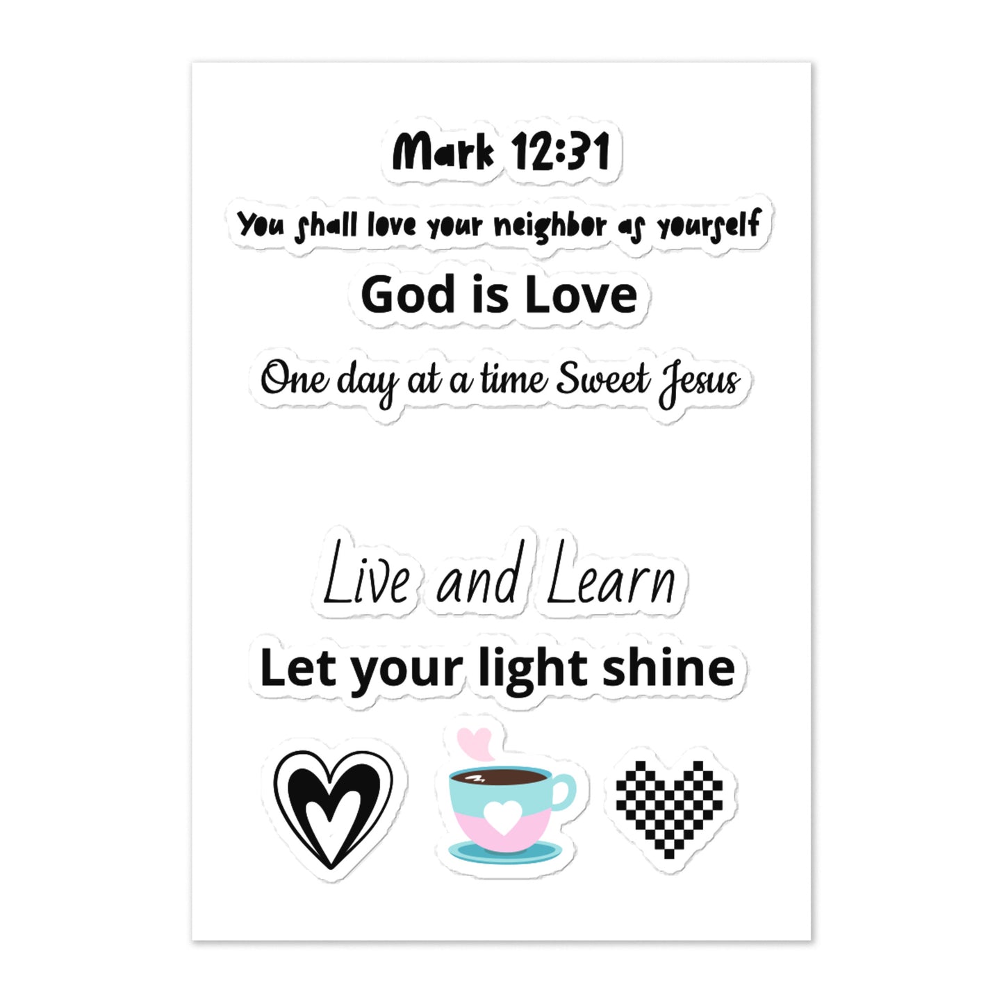 Love Your Neighbor As Yourself Sticker Sheet