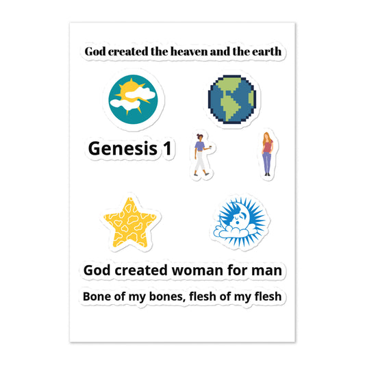 God Created The Heaven And The Earth Sticker Sheet