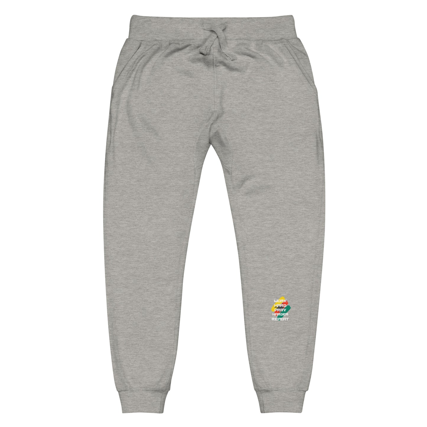 Work Hard Pray Harder Repeat Unisex Fleece Sweatpants, Faith-based Sweatpants, Religious Sweatpants, Spiritual Sweatpants