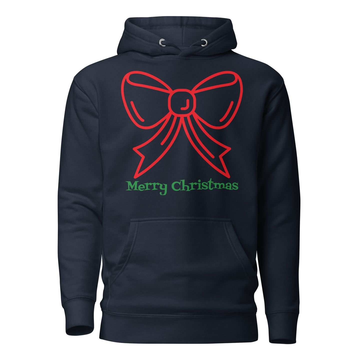 Merry Christmas Red Bow Unisex Hoodie, Christmas Gifts, Christmas Sweater, Christmas Hoodie, Christmas clothes