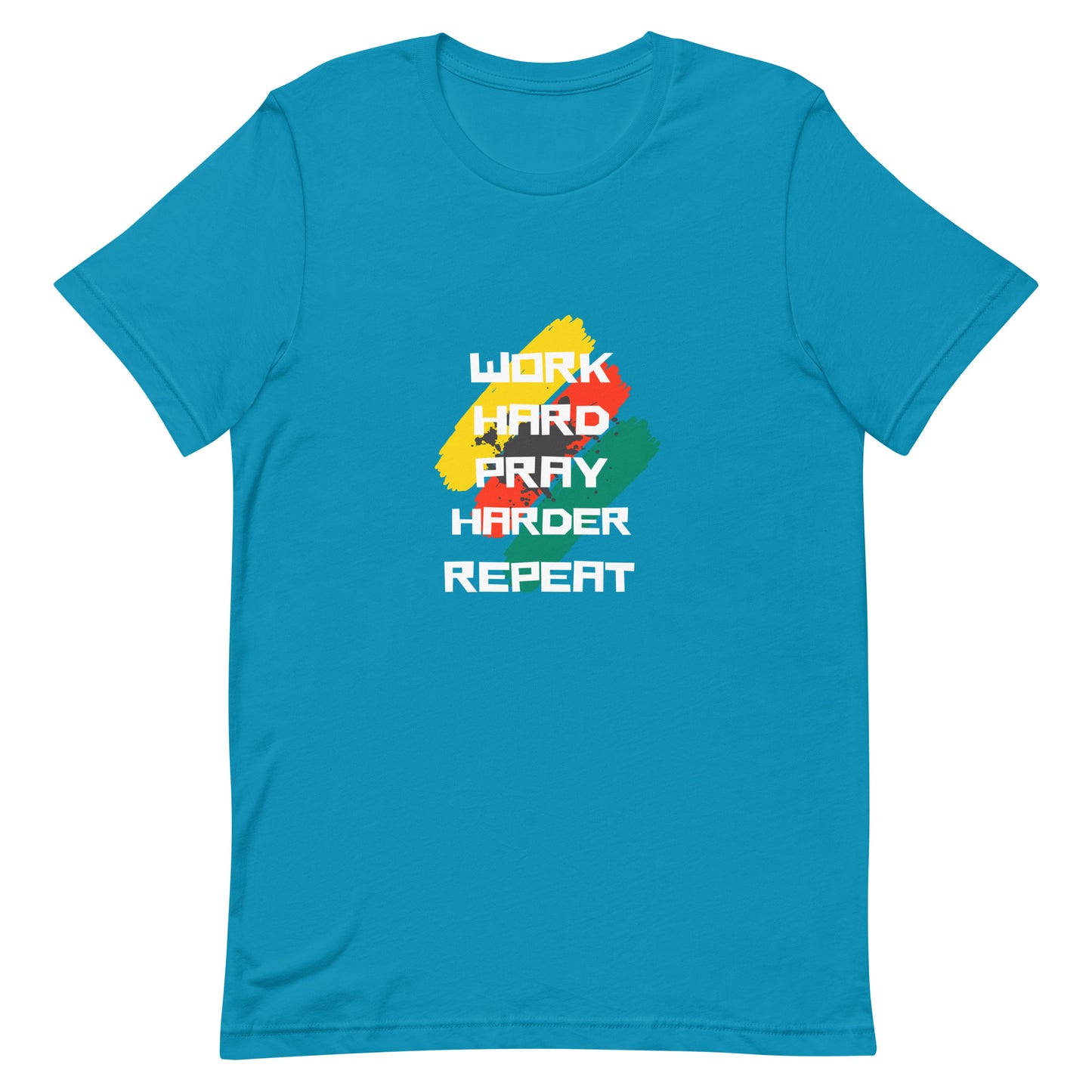 Work Hard Pray Harder Repeat Unisex T-Shirt, Faith-based Shirts, Religious Shirts, Spiritual Shirts