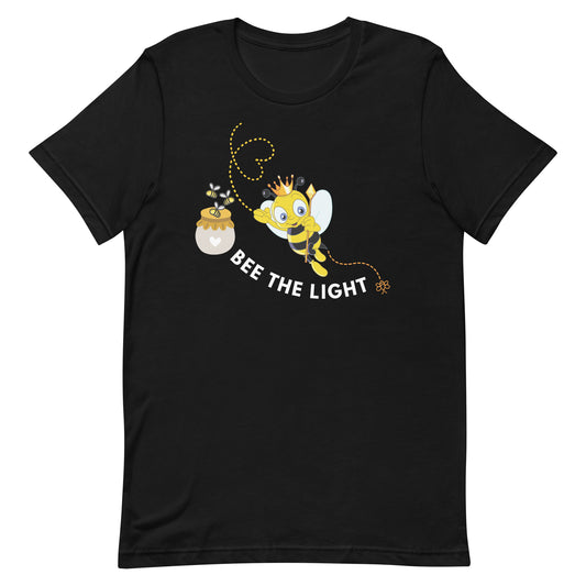 Bee The Light Queen Bee Unisex T-Shirt, Faith-based T-Shirts, Religious T-Shirts, Jesus tees, Motivational Christian Shirts, Christian Apparel