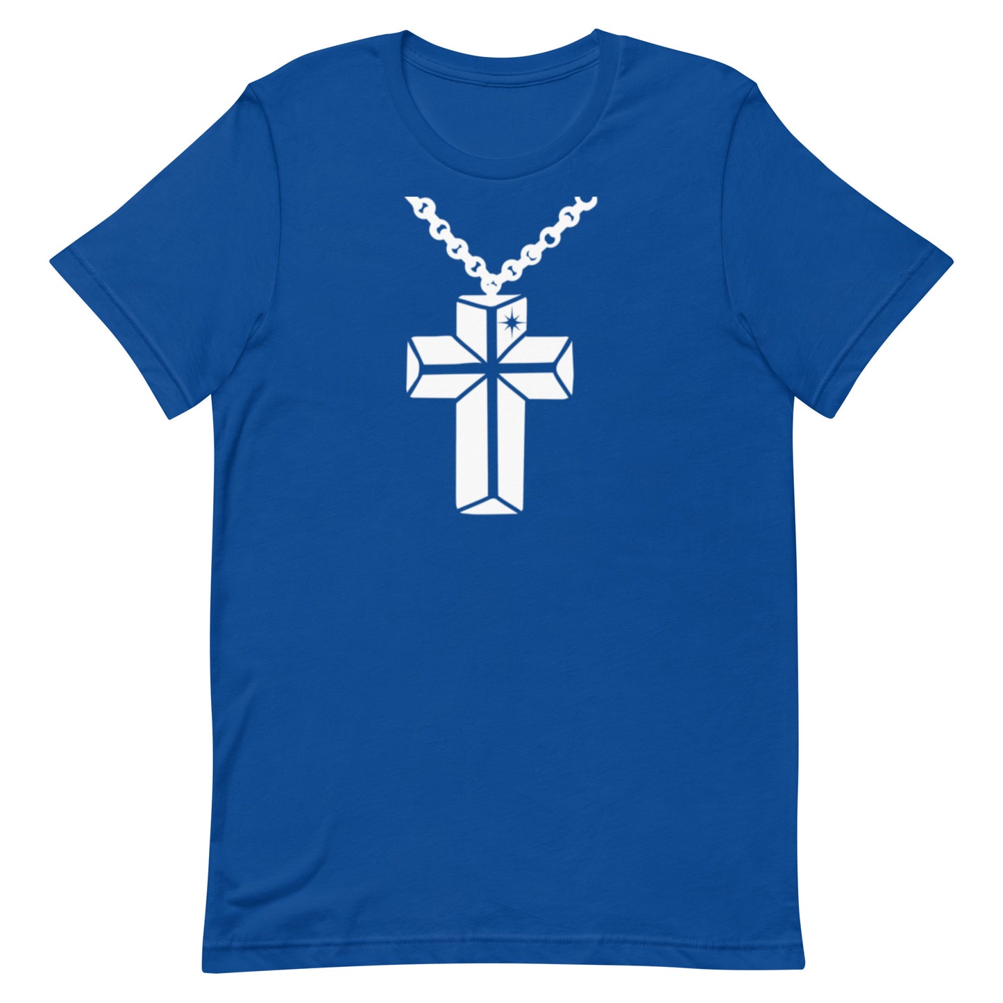 White Cross With Chain Unisex T-Shirt