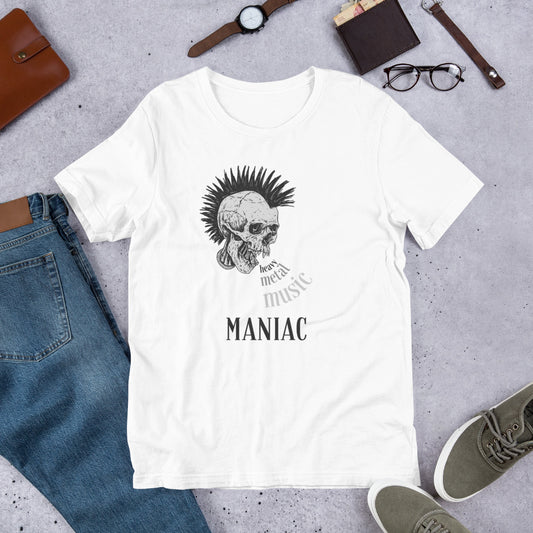 Heavy Metal Music Maniac Unisex T-Shirt, Heavy Metal T-shirts, Band T-shirts, Rockstar T-shirts