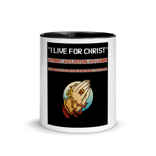 I Live For Christ Mug with Color Inside