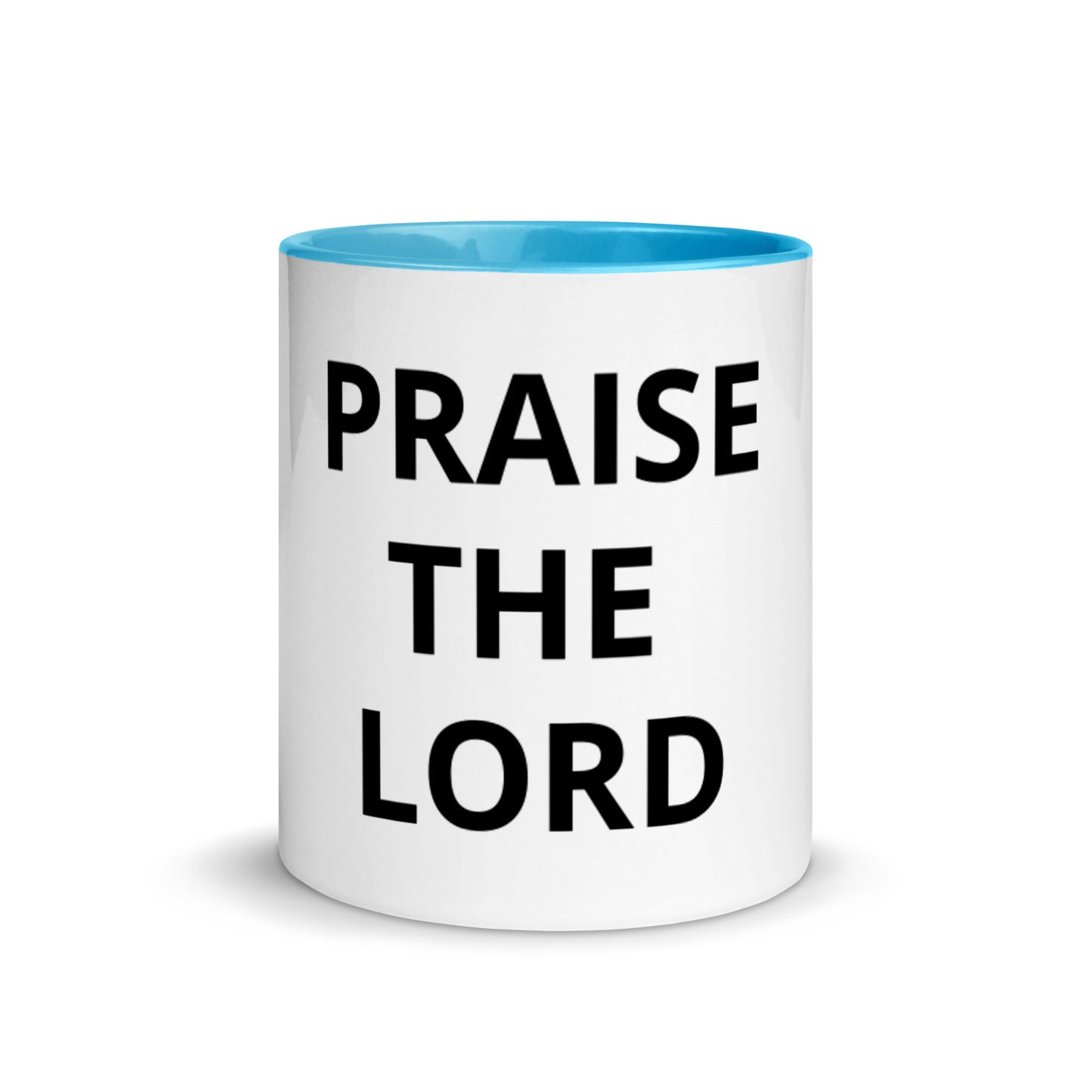 Praise The Lord White Ceramic Mug with Color Inside
