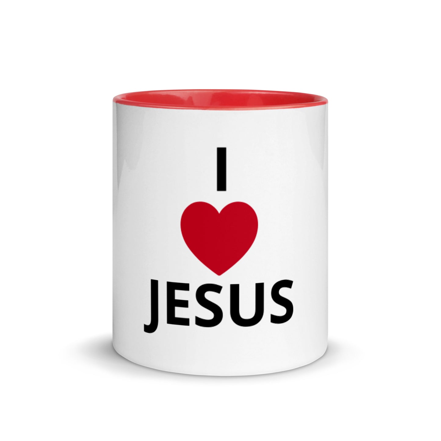 I Love Jesus White Ceramic Mug with Color Inside